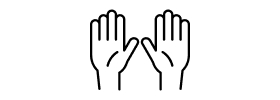 Hands up icon