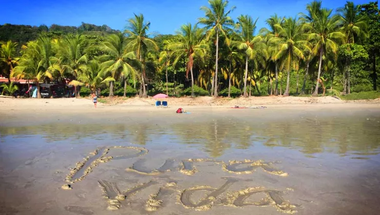 Pura Vida beach in Costa Rica