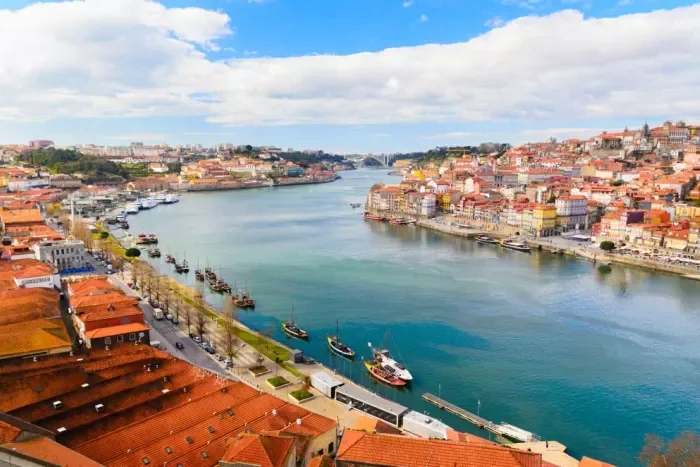 Douro River in Porto Portugal Wine Region