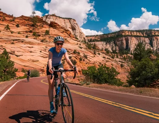 Biking through Bryce and Zion National Park