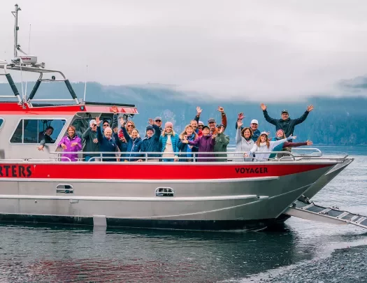 Guests on Voyager boat