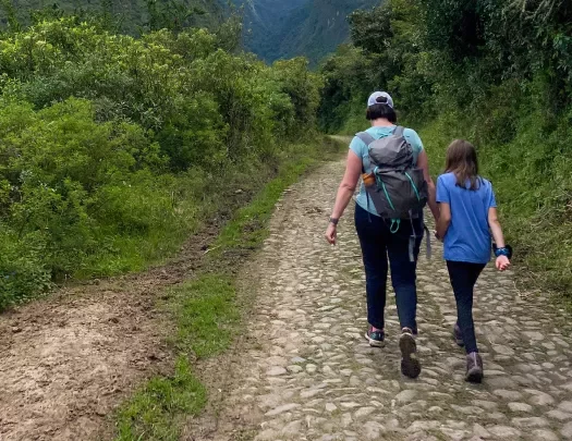 Guests Hiking Hills Ecuador