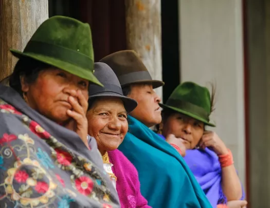 Andean Green Felt Hats Ecuador