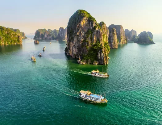 Boats in Halong Bay, Vietnam