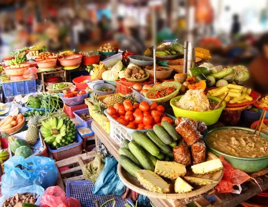 Fruit market in Vietnam