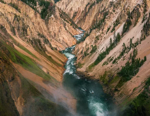 River running through valley