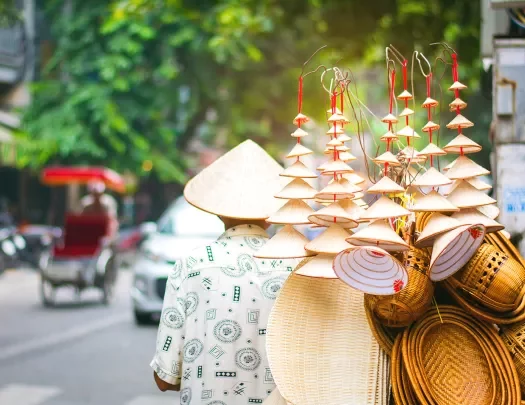 Bustling street in Vietnam