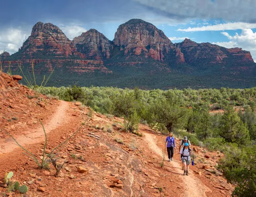 Dramatic landscape shot of mountain range in AZ