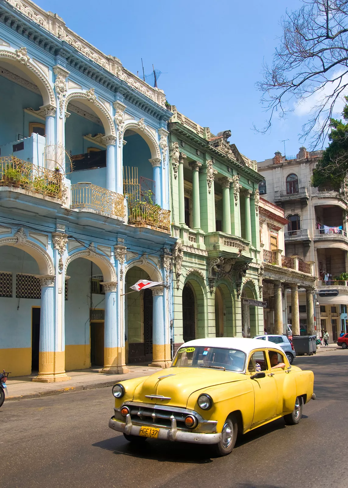 Yellow Classic Car Cuba