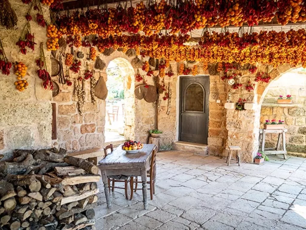 Rustic farmhouse kitchen in Puglia