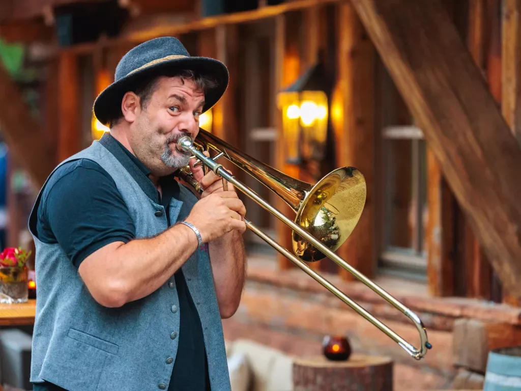 Man playing a trumpet