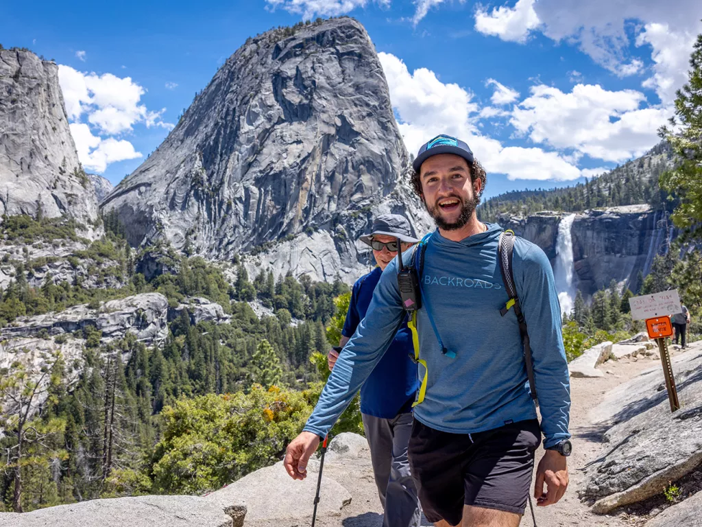 backroads guests hiking in yosemite