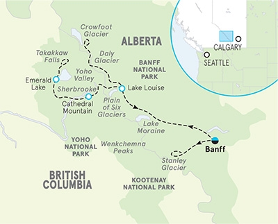 Canadian Rockies Walking Tour Map