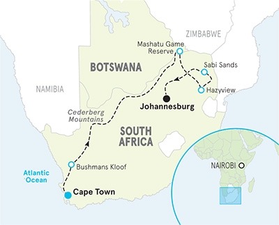 travelling from south africa to botswana