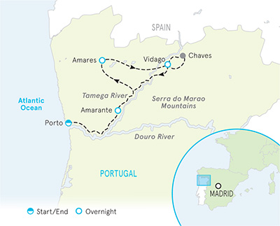 Map Of Douro Valley Portugal Portugal Douro Valley Family Bike Tour   Older Teens & 20s